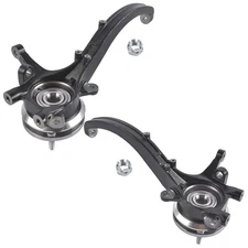 2x Front Steering Knuckle & Wheel Hub Bearing Assy for Hyundai Sonata Kia 02-05