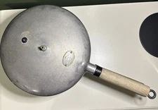 Vintage National Presto Pressure Cooker Model 40 Wood Handles Steamer Stove Top