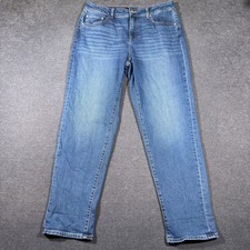 Talbots Everyday Relaxed Jean Womens 8 Blue Medium Wash Denim Mid Rise Straight