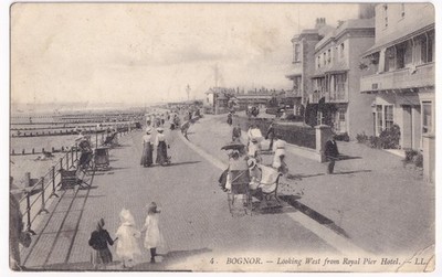 Bognor Regis Blick nach Westen vom Royal Pier Hotel 1909 Sussex Louis Lévy Postkarte