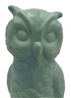 Van Briggle Blue Owl Ethel Owens Pottery Turquoise Blue Figurine Colorado
