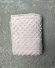 Zak  Zoey Baby Blanket Pink Minky Dot Raised Bump Soft Reversible Sparkly Cream
