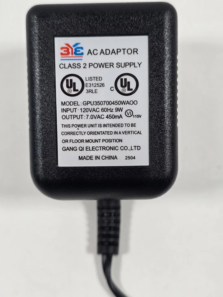 Adaptador de corriente alterna de 7 V para reloj Insignia #GPU350700450WAOO T30 Foto 2 de 4