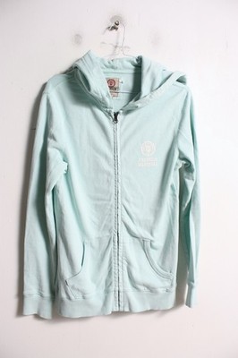 Franklin Marshall Womens Zip Hoodie - Green - Size Small *No drawstring* (L43)