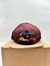 Citer Hat Men's Adjustable Sydney Embroidered Maroon Suede Brim
