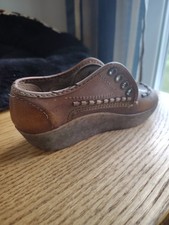Vintage Miniature Leather Shoe • Salesman Sample • Decorative Display