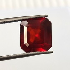 AAA+ Natural Red Hessonite Garnet 10X10.7 Octagon Cut Faceted Gemstone 6.80 CTS