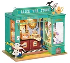 Robotime Rolife Alice's Tea Store DIY Miniature House Room Kit DG156 NEW SEALED
