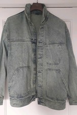 H&M Mens Oversized Denim Chore Jacket Size Med.