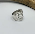 Vtg Sterling Silver Silpada Signed TH Textured Ring Size 10