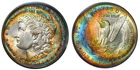 1883-O ANACS MS64 MORGAN $ - MONSTER TONING - RAINBOW TONED (VIDEO)