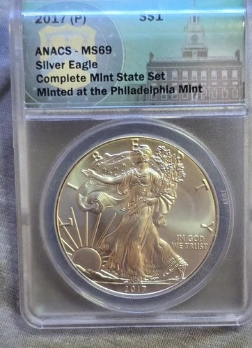 2017 (P) $1 American Silver Eagle ANACS MS69