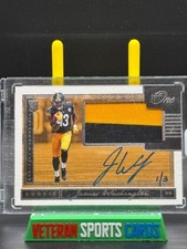 2018 Panini One Patch Auto Rookie James Washington #1/3- Steelers SSP RPA RC