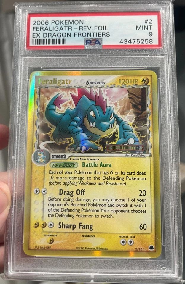 2006 Pokemon EX Dragon Frontiers Feraligatr Reverse Holo PSA 9 MINT - Image 2 of 4
