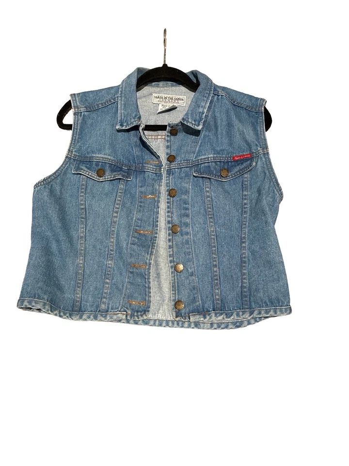 Chaleco vaquero boho occidental para mujer talla grande 100 % algodón hecho en EE. UU. Foto 3 de 4