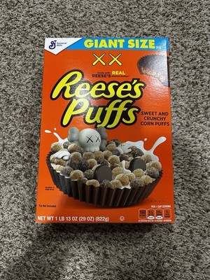 Kaws × Reeses Puffs Giant Size Cereal Box Brand New Sealed
