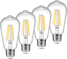 Vintage LED Edison Bulbs, 6W, Equivalent 60W, Non-Dimmable, High Brightness Warm