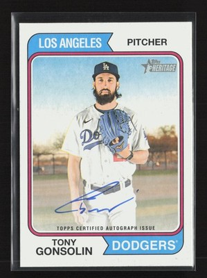 2023 Topps Heritage #ROA-TG Tony Gonsolin Real One Autographs High # Dodgers