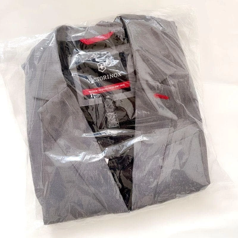 VICTORINOX Tailored Jacket 36 S Gray Wool Polyester Rayon New - Image 3 of 4