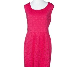 Red Eyelet Dress Barn Dress 8P