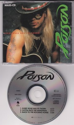 Poison   Every Rose Has Its Thorn - 3 Track Maxi CD 1988  Capitol Records