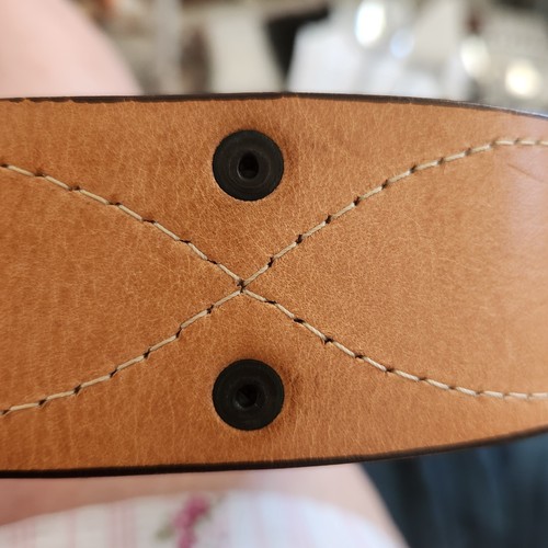 BRAVE BELTWORKS Women's Leather Studded Embroidered Belt Size 34 36 | 1.75" Wide - Picture 10 of 10