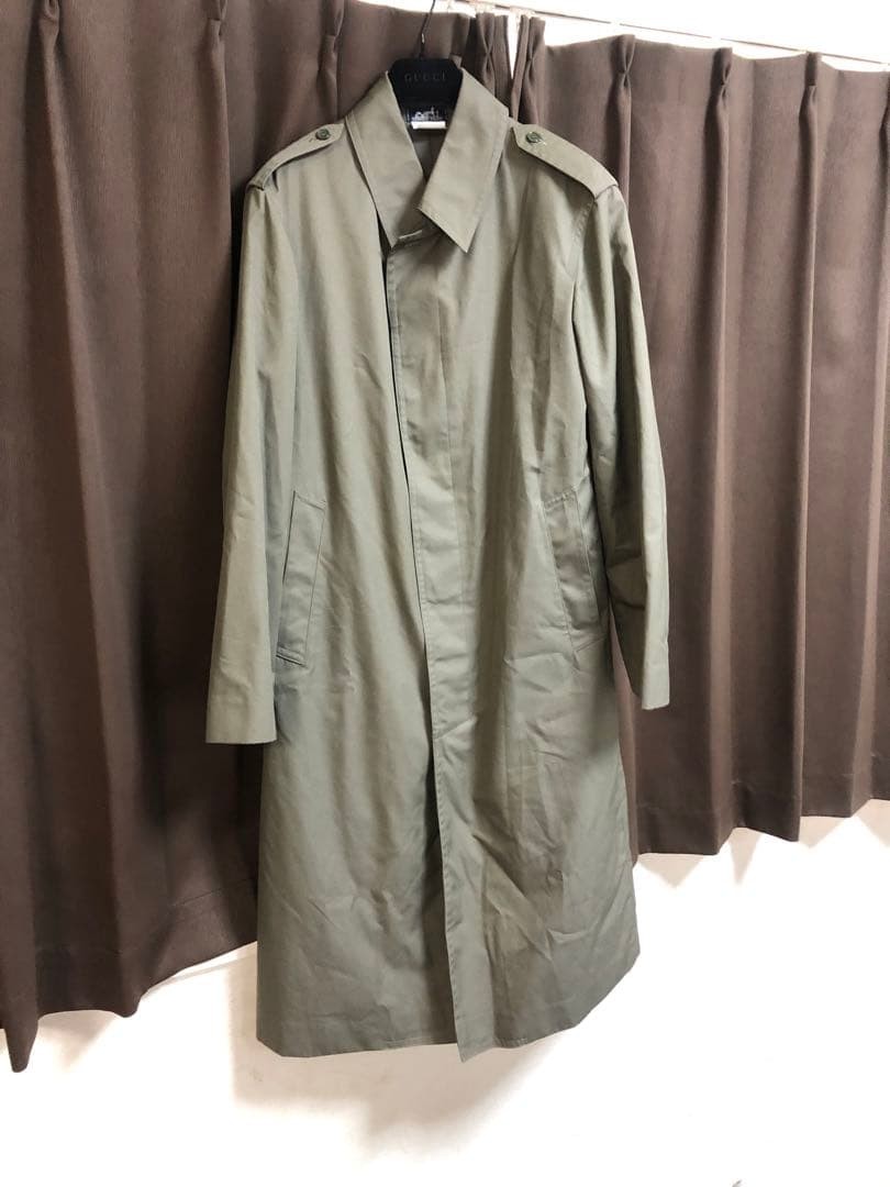 Beautiful Hermes trench coat men's size M-L dark green