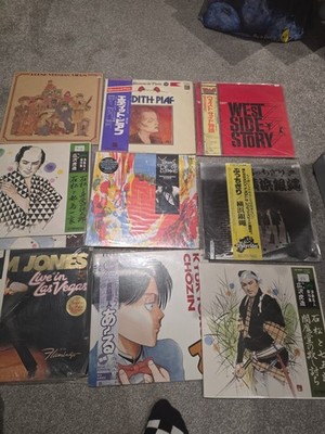 10 x Japanese press lp records Anime, Edith Piaf, Tom Jones, The carzy Rider,