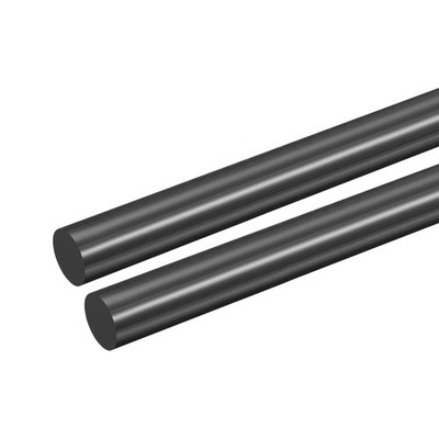 2Pack 20 Inch Length 0.47 Diameter Plastic Round Rod Automatic Lathes Black