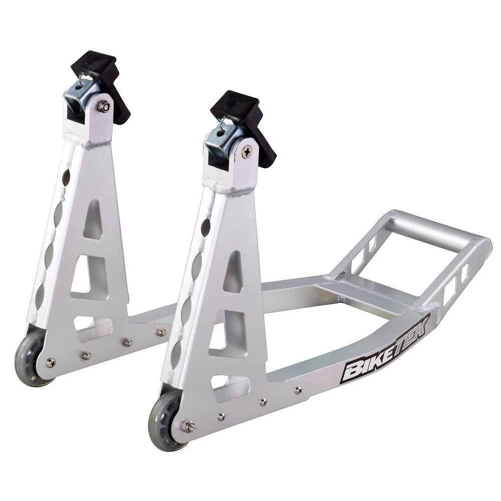 BikeTek Aluminium Box Front Motorcycle Paddock Stand Sliver Bike Lift Stand