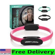 12" Pilates Ring - Pink Magic Circle with Dual Grip  Foam Pads for Toning
