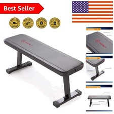 Compact Flat Weight Bench - 600 lb Weight Limit, Ideal for Ab Exercises and More