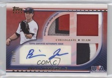 2010 Topps USA Baseball Team Relics 8/50 Brian Johnson #USAAR-BJ Patch Auto 0s3