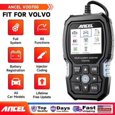 ANCEL VOD700 All System OBD2 Scanner Car Diagnostic Scan Tool TPMS EPB ABS BMS