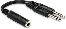 YPP-308 1/4" TRSF to Dual 1/4" TRS Y Cable