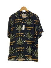 WACKO MARIA Aloha Shirt L Rayon BLK Nitadaruma
