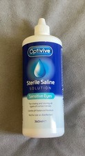 Optivive Sterile Saline Solution Sensitive Eye Rinsing + Storing Contact Lenses