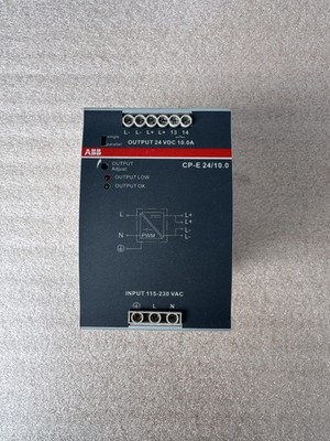 ABB CP-E DIN RAIL PANEL MOUNT POWER SUPPLY 240W 10A 24V DC Output, 1-Phase