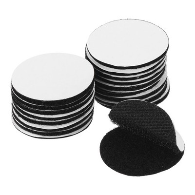 16 Paare runde Haken- und Klettverschlüsse 1,6'' für DIY, schwarz
