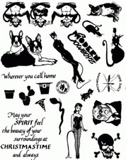 Unmounted Rubber Stamp Plate, Unmounted/Uncut Pink Rubber Stamps