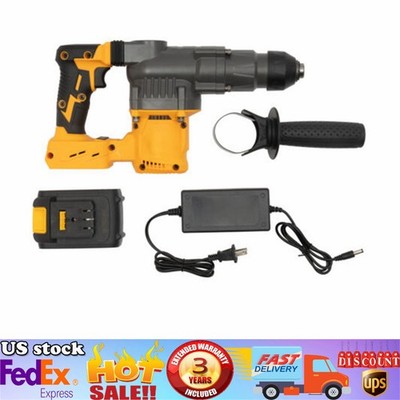 21V SDS Plus Post Hole Digger Cordless Earth Auger Rotary Hammer Drill 80cm Bit