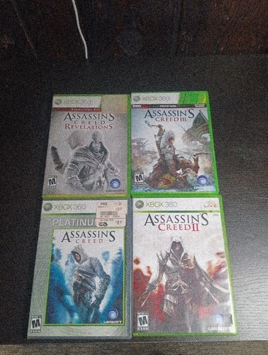 Assassin's Creed Bundle Xbox 360 Lot of 4 Games 1 2 3 Revelations All Cib