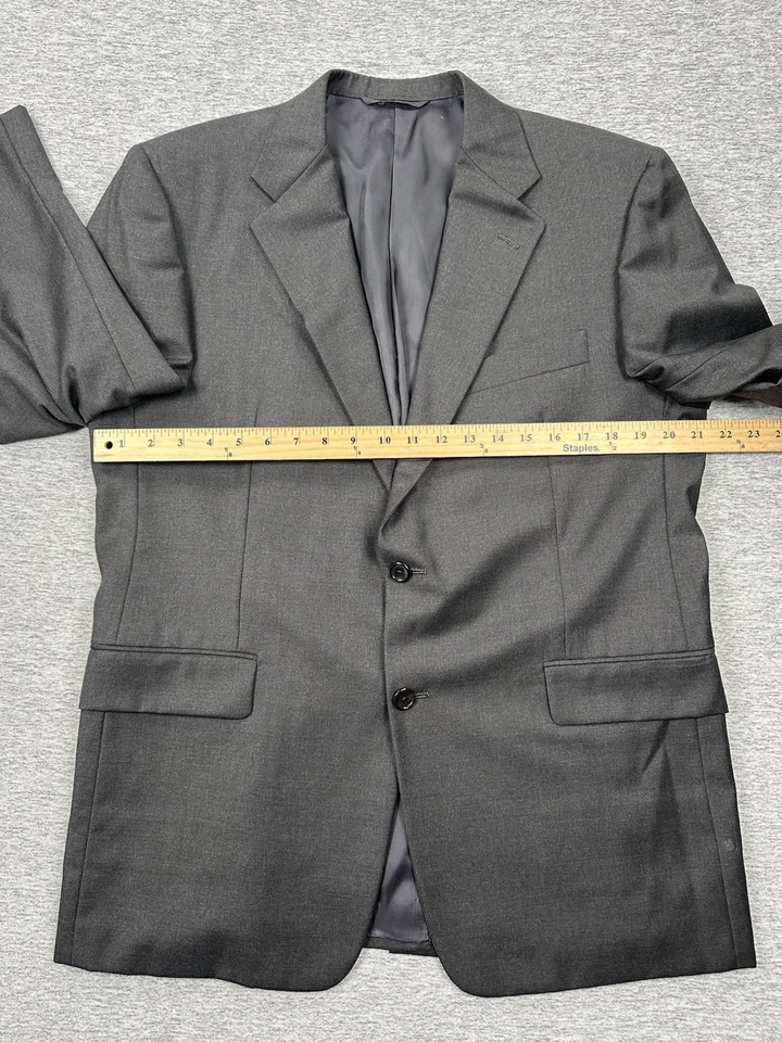 Traje Chaqueta Loro Piana Hickey Freeman Para Hombre 42S Gris Lana Tasmania Super 120s Foto 4 de 4