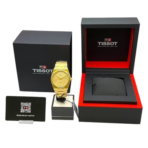 Tissot Prx Powermatic 80 T137.407.33.021.00 AT SS GP Gold Dial 37mm N Rank Used - Picture 1 of 10
