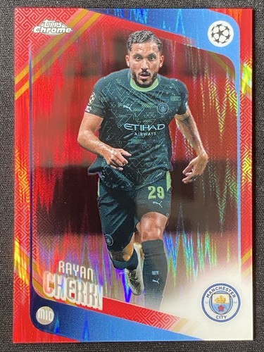 Rayan Cherki 2025-26 Topps Chrome UCC Hongbao Red Base #1