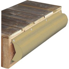 Dock Edge + Premium PVC Profile Piling Bumper, Beige, 6ft | Marine Grade
