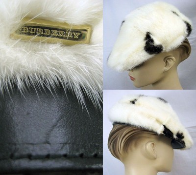 $1,695 Burberry Prorsum MINK Fur Calf Leather S Flat Cap Hat $1,695 Burberry Prorsum MINK Fur Calf Leather S Flat Cap Hat