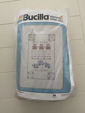 Bucilla COUNTING SHEEW Cubierta de Cuna Estampada Punto de Cruz Kit 49914 40x60 De Colección