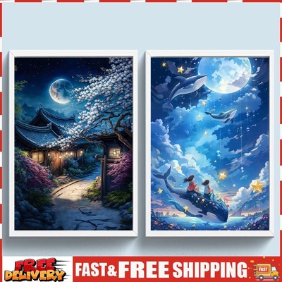 Full Embroidery Eco-cotton Thread 11CT Printed Scenery Cross Stitch Kit Artwork 