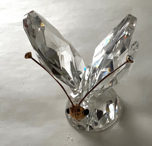SWAROVSKI LARGE BUTTERFLY CRYSTAL TIPS/GOLD ANTENNA 7639 055 000, BOX/LINER/COA - Picture 3 of 15